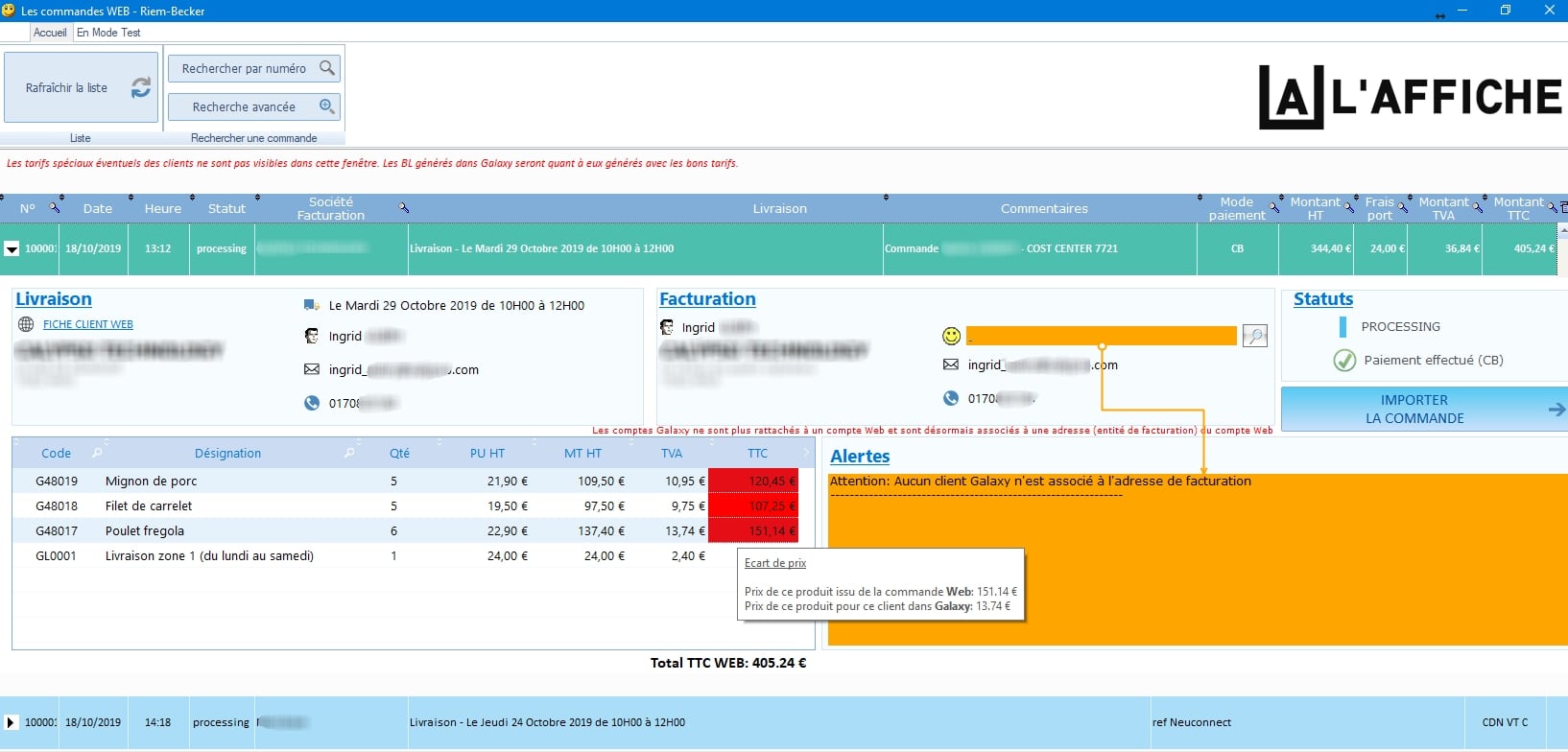 Interface WinDev Magento